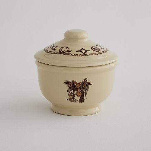 Boots & Saddle Sugar Bowl with Lid