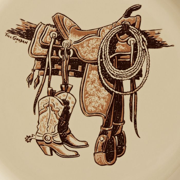 Vintage Old West Styles Rig 右利き用スタッズ付き Boots & Saddle Oval Bowl | True West