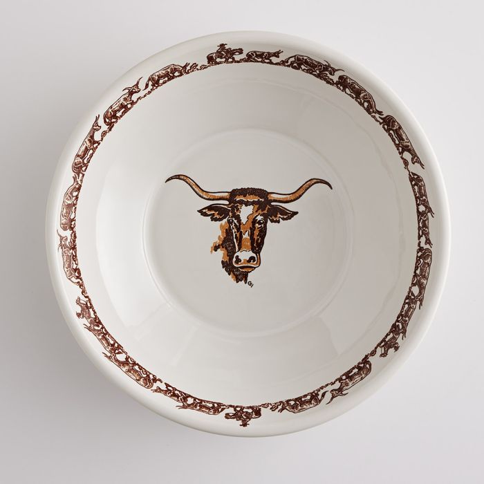 Longhorn Pattern Bonanza Bowl | True West